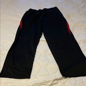 Reebok Black Pants with Red Accents